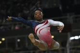 L'Américaine Simone Biles lors de la finale gymnastique par équipe le 9 août 2016 à Rio