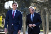 Le chef du gouvernement espagnol Pedro Sanchez et le président régional de Catalogne Quim Torra, le 26 février 2020 à Madrid