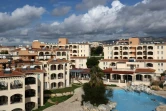 Vue du complexe touristique de Saint-Nicolas où des migrants syriens e sont installés, le 31 janvier 2022 à Chloraka, à Chypre