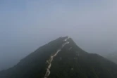 Vue aérienne d'un morceau de la Grande muraille de Chine, le 17 mai 2019 à Xiangshuihu