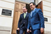 Le ministre des affaires étrangères mexicain Luis Videgaray (à gauche) et le ministre mexicain de l'Economie Ildefonso Guajardo à Washington DC le 22 août 2018