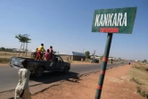 L'entrée de la ville de Kankara où des lycéens ont été enlevés par le groupe jihadiste Boko Haram, le 15 décembre 2020 dans le nord-ouest du Nigeria