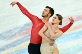 Les Français Gabriella Papadakis et Guillaume Cizeron pendant le programme libre de danse sur glace, le 14 février 2022 aux JO de Pékin