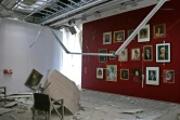 Photo fournie par le musée Sursock montrant une salle d'exposition ravagée par l'explosion du port de Beyrouth, le 8 août 2020