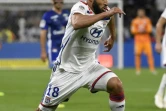 Le champion du monde de l'OL Nabil Fékir contre Strasbourg en Ligue 1, le 24 août 2018 à Décines-Charpieu, près de Lyon