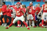 Le quarterback des Kansas City Chiefs Patrick Mahomes exulte après un touchdown face aux San Francisco 49ers lors du Super Bowl, le 2 février 2020 à Miami 