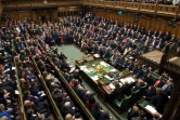 La Chambre des Communes à Londres, le 15 janvier 2019 lors du rejet massif par les députés de l'accord trouvé entre Theresa May et l'Union européenne sur le Brexit