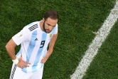 L'attaquant argentin Gonzalo Higuain pendant le match face à la Croatie à Nizhny Novgorod le 21 juin 2018 lors du Mondial