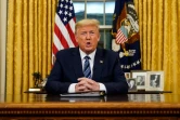 Le président américain Donald Trump s'adresse à la nation depuios la Maison Blanche, le 11 mars 2020