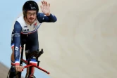 Le Français Alexandre Leauté lors de sa victoire en finale du contre-la-montre C2 en paracyclisme masculin lors des Championnats du monde de cyclisme à Glasgow, le 7 août 2023