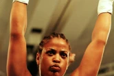Laila Ali, al fille de Mohamed Ali, remporte une victoire contre April Fowler, le 8 octobre 1999 à New York