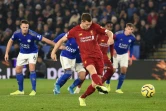 Le milieu de Liverpool James Milner transforme un penalty à Leicester, le 26 décembre 2019