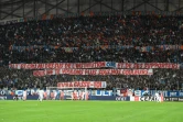 Les banderoles hostiles à Patrice Evra déployées dans le Vélodrome le 5 novembre 2017