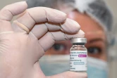 Un flacon du vaccin anti-Covid AstraZeneca dans un hôpital de Tbilissi, en Géorgie, le 15 mars 2021