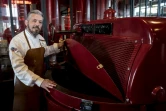 Le chocolatier Richard Sève dans son  atelier-musée dédié au cacao à Limonest, aux portes de Lyon, le 13 octobre 2017