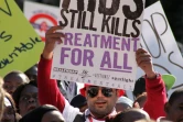 Des activistes défilent contre le Sida à Durban, en Afrique du Sud, le 18 juillet 2016