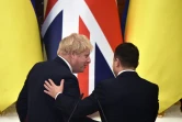 Le président ukrainien Volodymyr Zelensky et le Premier ministre britannique Boris Johnson à Kiev le 1er février 2022