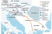 Localisation des derniers événements concernant la crise des migrants 