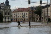 La ville d'Opava, en République tchèque, a été inondée après le passage de la tempête Boris, le 15 septembre 2024