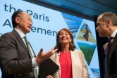 Le président de la Banque mondiale, Jim Yong Kim, la ministre française de l'Ecologie, Ségolène Royal et le gouverneur de la Banque d'Angleterre, Mark Carney, le 14 avril 2016 à Washington