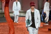 Des mannequins présentent la collection de la maison italienne Ermenegildo Zegna, le 16 juin 2017 à Milan