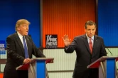 Les candidats à l'investiture Républicaine américaine Donald Trump et Ted Cruz lors d'un débat à Détroit dans le Michigan, le 3 mars 2016