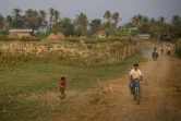 Le village Rohingya de Shan Taung dans les environs de  Mrauk U proche de la frontière avec le Bangladesh, le 4 avril 2018