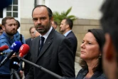 Edouard Philippe et la maire de Nantes Johanna Rolland s'expriment devant la presse le 5 juillet 2018 à Nantes