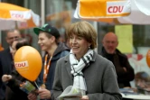 Henriette Reker en campagne à Cologne le 17 octobre 2017