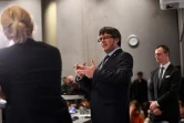 Le président catalan destitué Carles Puigdemont, lors d'un débat à Copenhague, le 22 janvier 2018