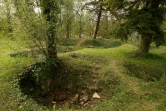 Emplacement de l'église de Craonne, village détruit lors de la bataille du Chemin des Dames, le 6 avril 2017