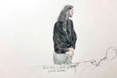 Croquis d'audience de Yusuf Cinar présenté par l'accusation comme un membre de 
la "jihadosphère" qui gravitait autour d'Abdoullakh Anzorov, l'assassin de 
Samuel Paty, sur les réseaux sociaux, à la cour d'assises spéciale de Paris, le 
8 novembre 2024