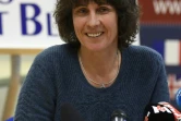 Catherine Destivelle lors d'une conférence de presse à l'hôpital de Sallanches (Hautes-Savoie), le 30 janvier 2018