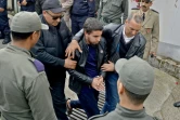 L'un des suspects du meurtres de deux touristes scandinaves arrive au tribunal de Salé, le 2 mai 2019 au Maroc