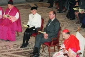 Le président Jacques Chirac et son épouse Bernadette  le 20 janvier 1996 dans la Basilique Saint-Jean de Latran à Rome