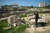 Fadel al-Otol, un archéologue gazaoui sur le site des ruines du monastère Saint Hilarion, dans le sud de Gaza, le 28 février 2016