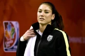 La gardienne de l'équipe des Etats-Unis de football Hope Solo avant une séance d'entraînement, le 29 juin 2015 à Montréal