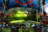 Une projection holographique lors d'un spectacle du cirque Roncalli, le 16 août 2023 à Lübeck, dans le nord de l'Allemagne