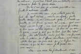 Une reproduction de la lettre adressée à Jean Audiffen par Jean Soulagnes, tué le 27 mai 1915 dans la Somme, à Marseille le 23 février 2018