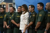 La Première Dame américaine Melania Trump a rendu visite à des gardes-frontières lors de son passage à McAllen au Texas, le 21 juin 2018