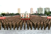 Photo de l'agence officielle nord-coréenne KCNA montrant un rassemblement de soutien au régime à Pyongyang, le 10 août 2017