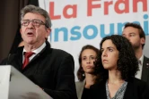 Jean-Luc Mélenchon et Manon Aubry après l'annonce des résultats à Paris, le 26 mai 2019