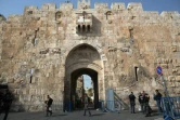 Des forces de sécurité israéliennes devant la porte des Lions, le 12 octobre 2015 à Jérusalem-Est