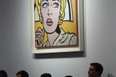 La toile "Nurse" de Roy Lichtenstein mise aux enchères chez Christie's à New York, le 9 novembre 2015