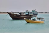 Des lenjs, bateaux traditionnels iraniens, flottent près de l'île touristique iranienne de Qeshm, dans le Golfe, le 29 avril 2023