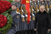 Vladimir Poutine lors d'une cérémonie militaire à Moscou le 23 février 2022

