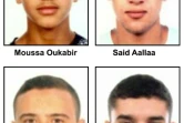 Un photomontage fait le 18 août 2017 de photos de suspects de l'attentat de Barcelone distribuées par la police catalane 