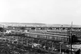 Photo non datée des baraquements du camp dd'extermination Auschwitz-Birkenau