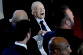 L'ancien président des Etats-Unis Jimmy Carter présent aux funérailles de sa femme Rosalynn Carter, le 28 novembre 2023 à Atlanta