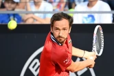 Le Russe Daniil Medvedev lors de son 8e de finale du Masters 1000 de Rome face à l'Américain Tommy Paul le 14 mai 2024